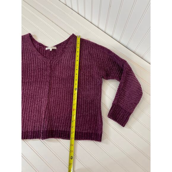 Madison+Hudson Burgundy V-Neck Pullover Sweater Womens Size S - Picture 5 of 6